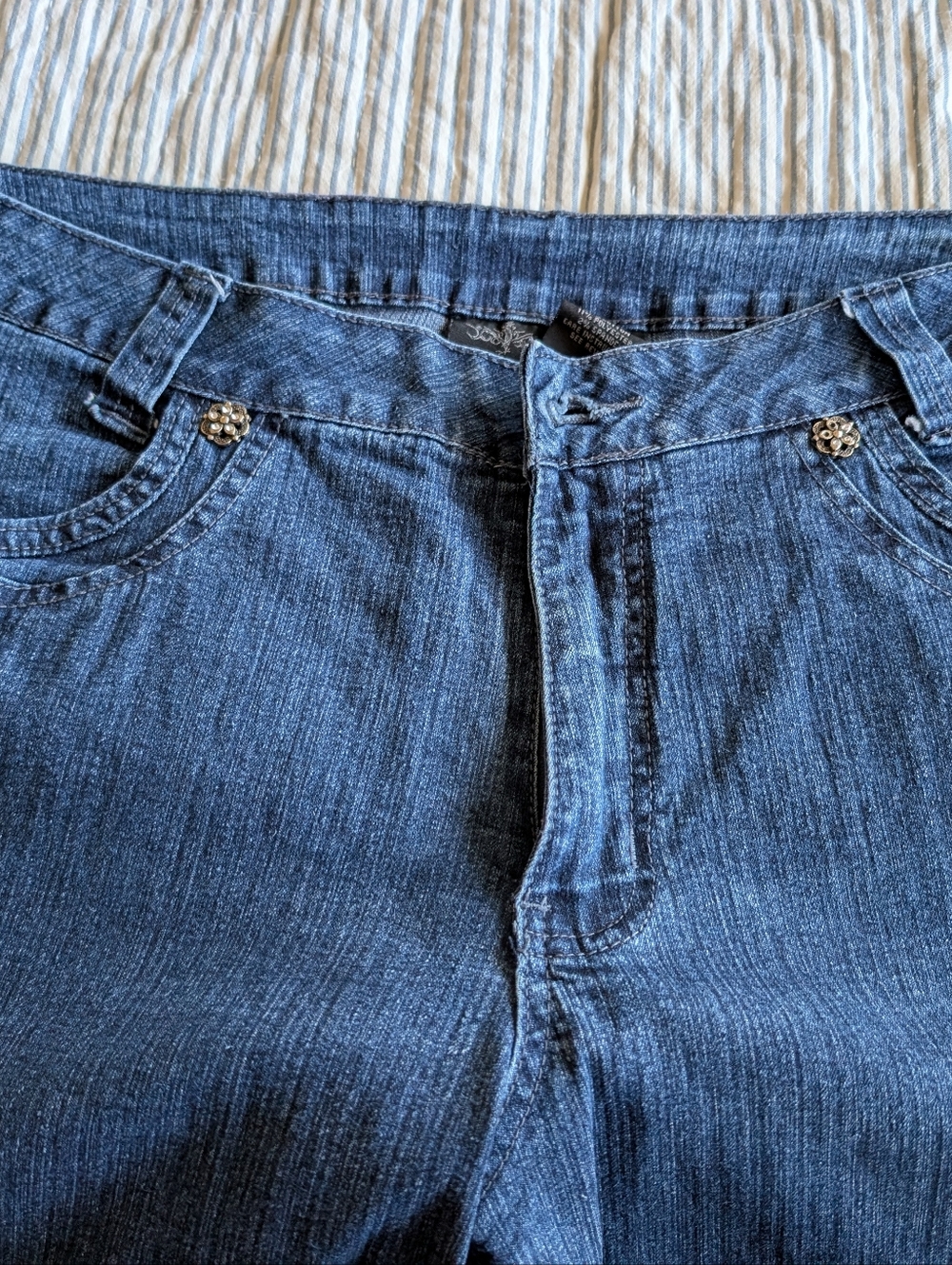 VSH Jeans Cropped Denim Pants Embellished Size 16